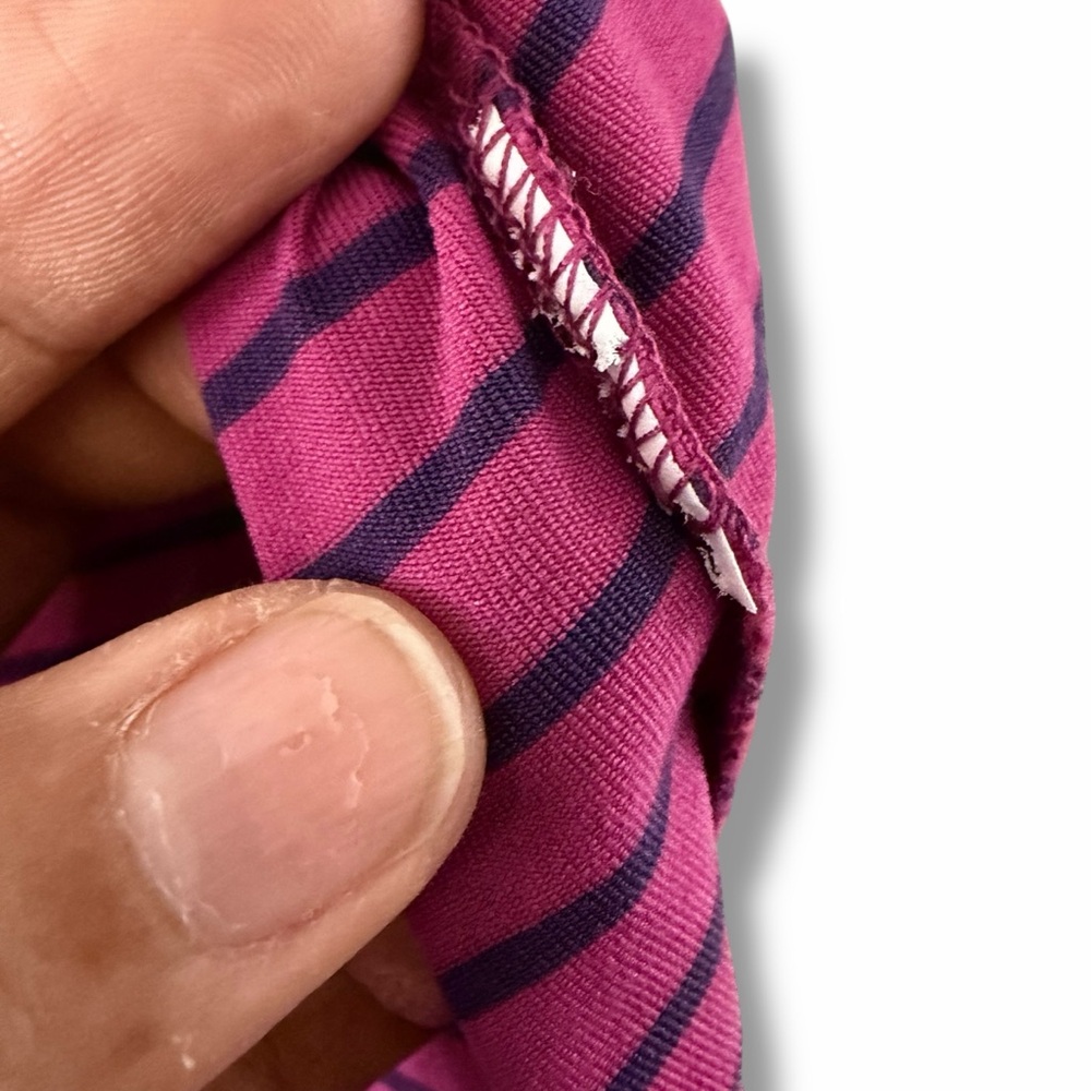 Greyson Men's Magenta & Blue Striped Saranac Performance Polo Shirt Golf Medium - Picture 8 of 8
